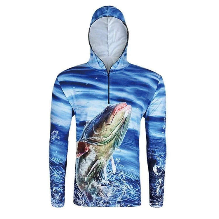 Custom sportswear clothes quick dry anti uv long sleeve shirt fishing jersey wear , mens clothing, sublimation fishing jacket