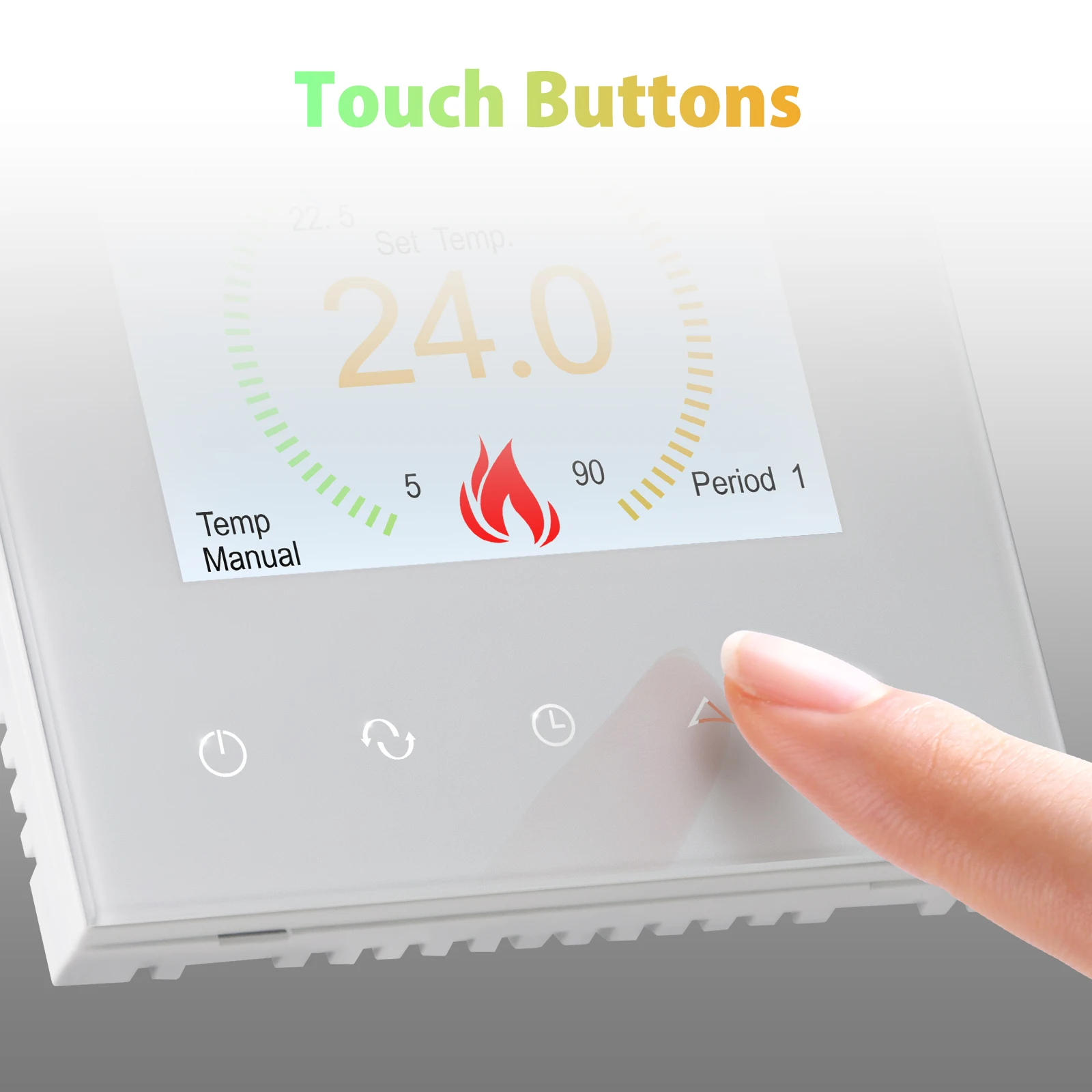 Beok electric heating film temperature controller white color home 16a 2 sensor WiFi thermostat