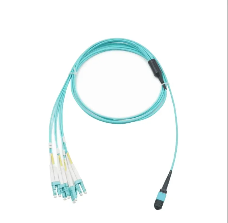 8 core 12 core 16core Om4 Mpo Multimode Elite Breakout Cable Female Patchcord Lc Om Mtp Mpo Patch Cord