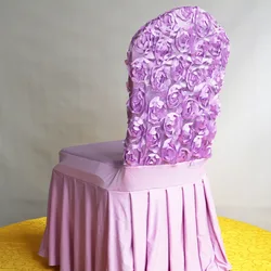 Wedding Banquet Ceremony All Inclusive Dustproof Chair Cover Hotel Party Elastic Rose Chair Cover Wholesale
