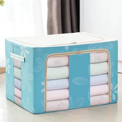 Multifunction Storage Bags Organizer Steel Frame Clothes Foldable Fabric Storage Boxes