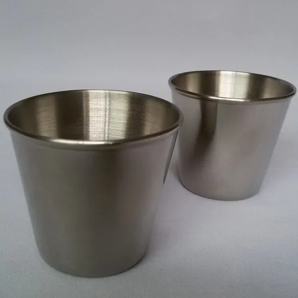 rounded edge 2oz stainless steel wine cup shot glass