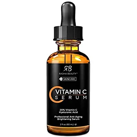  Сыворотка Radha Beauty с гиалуроновой кислотой для кожи 2 fl. Унция пропитанная витамином C Е зеленым чаем масло жожоба