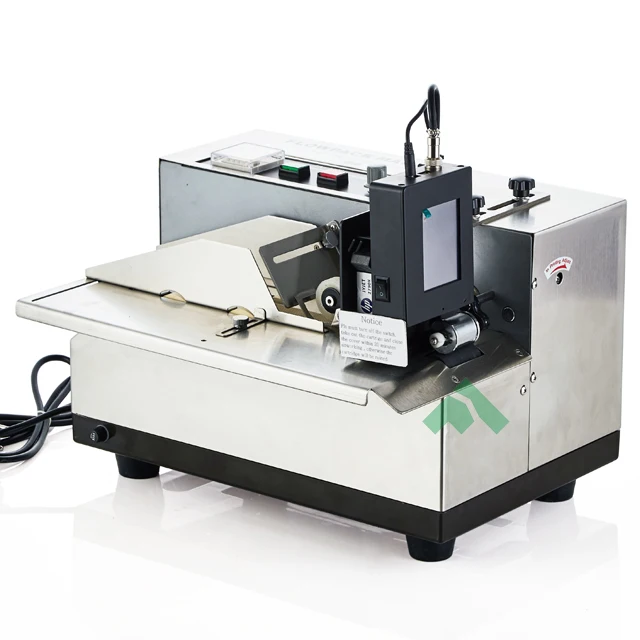 part no and newest date code d/c, marqueur de date et de code bar, automatic date code printing machine for lastic