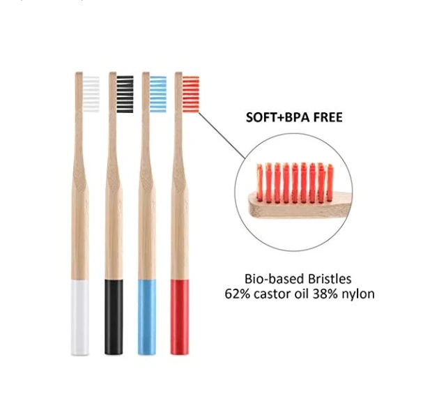 FSC New Product tooth brush With Round Handle 100% Biodegradable Eco-friendly bamboo toothbrush