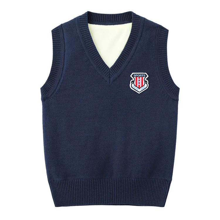 2022 Hot sale custom kindergarten school uniform philippines v-neck sweater american style school uniforms for kids