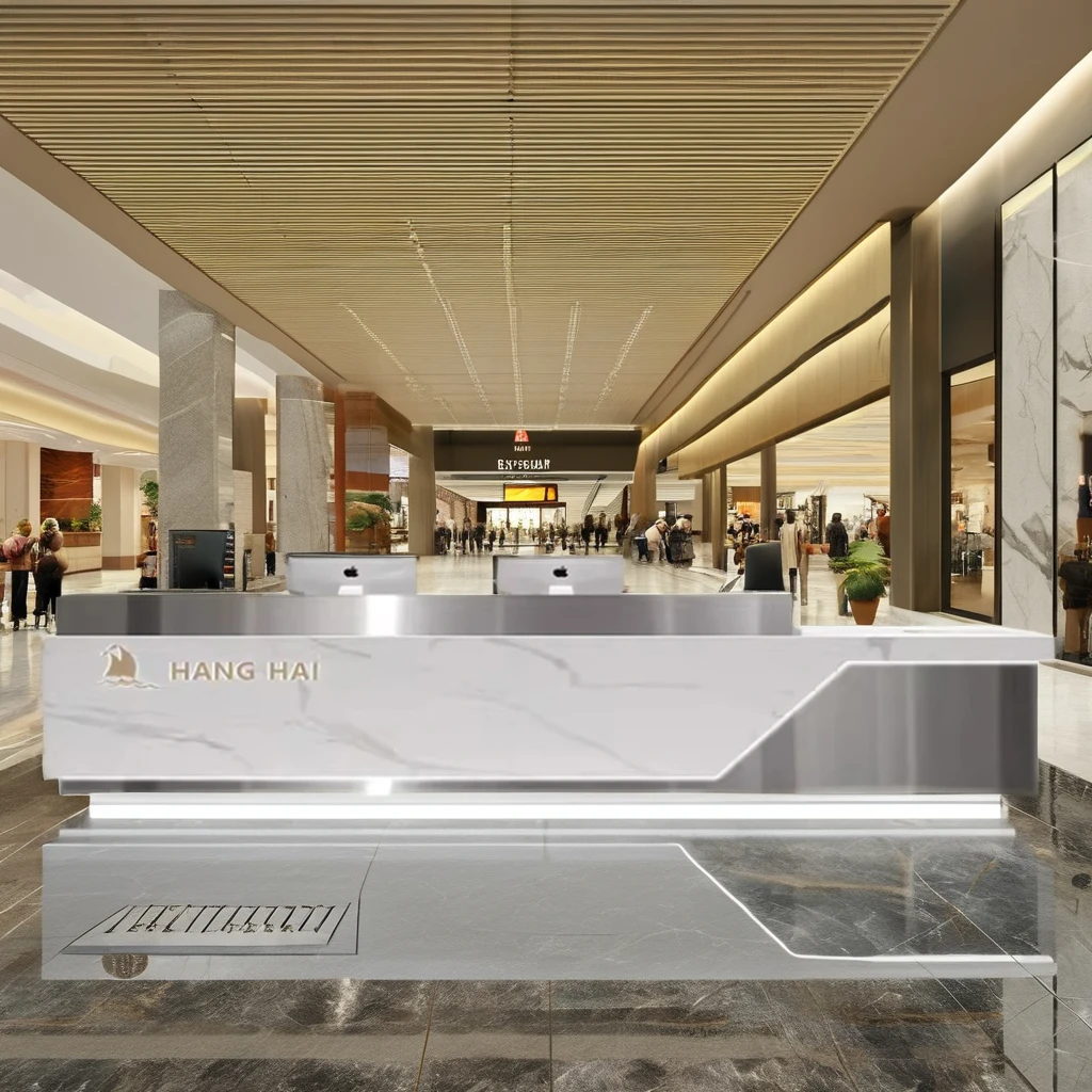 Luxury Modern White Reception Desk for Office Beauty Salon Nail Spa Company Lobby-for Hotels Front Counter Desk Wood Material