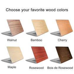 Жесткая защитная наклейка из натурального дерева для ноутбука Mac Pro, 13 дюймов, без сенсорной панели