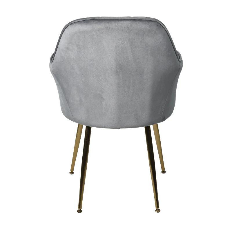 Corduroy Dining Chair with Metal Base