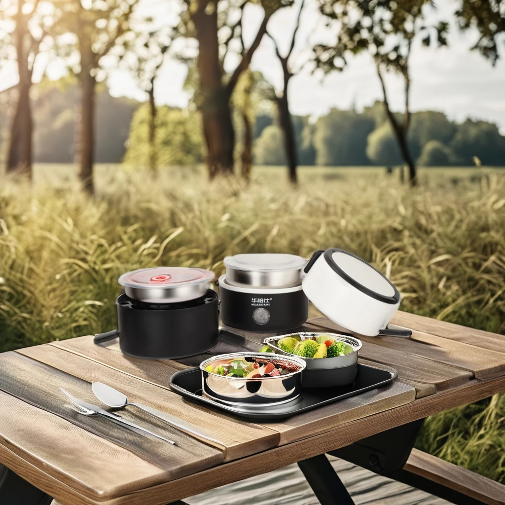 Хит продаж двойной Электрический Ланч-бокс из нержавеющей стали контейнер для еды портативный быстрого питания с подогревом офиса