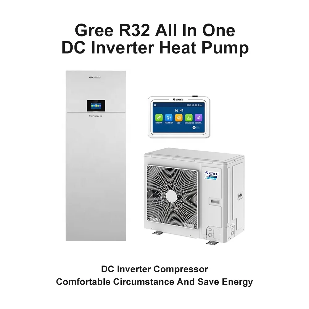 Gree R32 R290 все в одном тепловой насос кондиционер для домашнего использования кондиционирование воздуха бассейна электрический обогреватель 230 кВт В 50 Гц