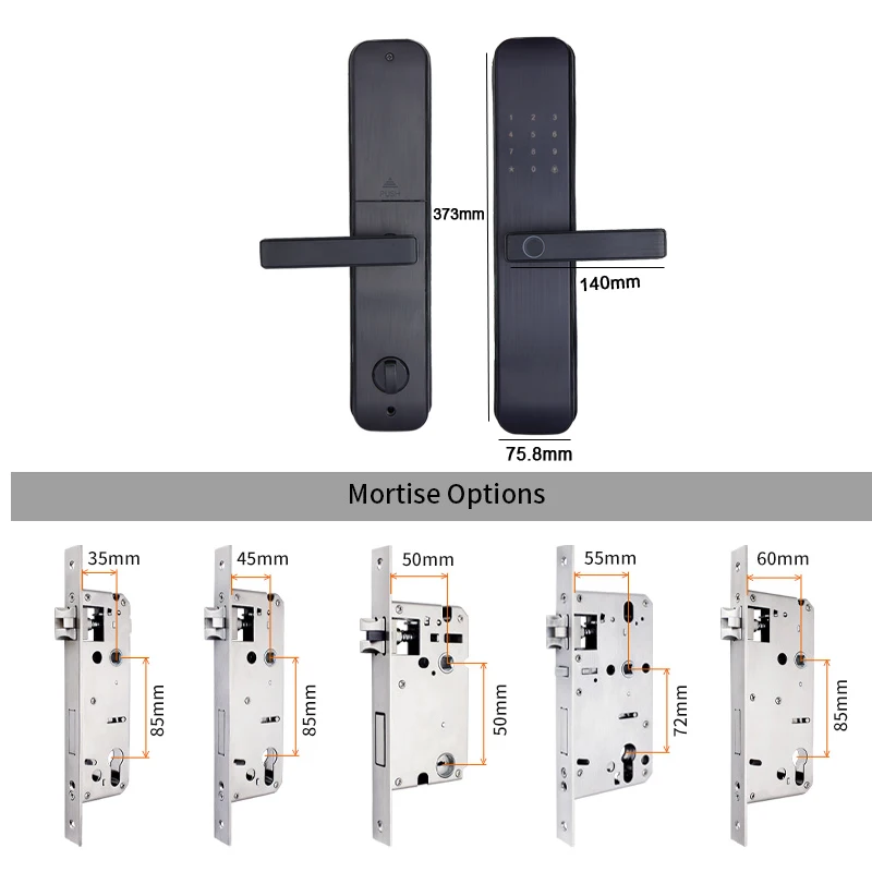 Smart Door Lock Tuya Wifi App Fingerprint Password Card