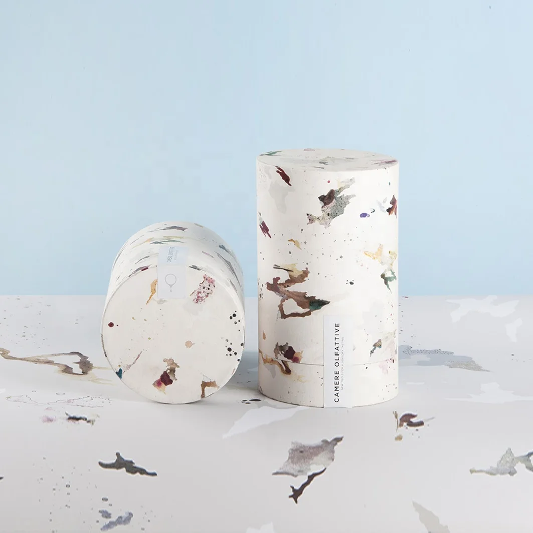 Индивидуальный дизайн, цилиндрическая бумага, картонная роскошная упаковка для бутылок и приправ