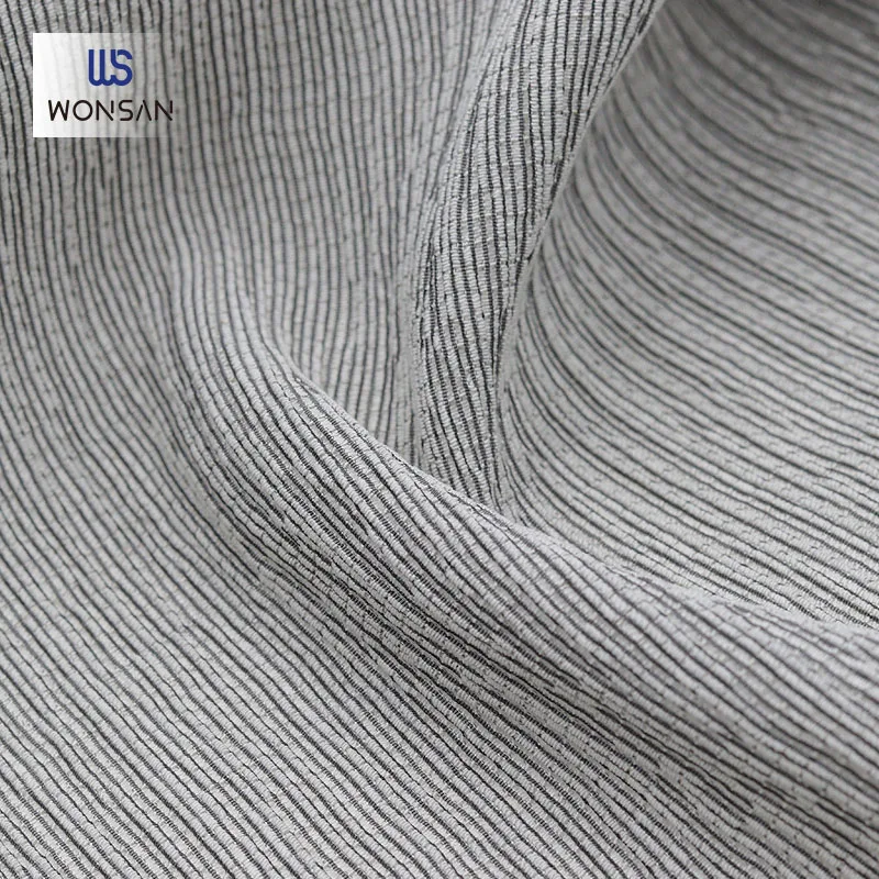 China High Quality Polyester Rayon Nylon Spandex Garment Dresses Blouse Cloth Yarn Dyed Crepe Woven Fabric