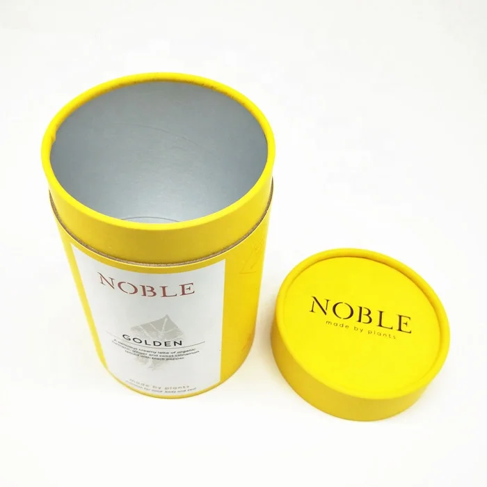 Custom Logo Eco Friendly Food Grade Cardboard Cylinder Round Coated Kraft Paper Boxes For Coffee Leaf Tea Packaging