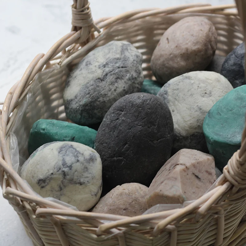 New arrival stone shape high quality gift soap custom package rich foam gentle cleaning creative look handmade soap