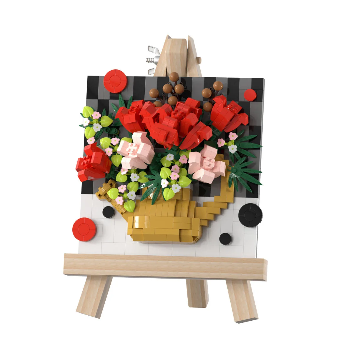 Creative Artificial Flower Picture Frame Building Blocks Set Girl Toys Plastic Flowers Mini Bricks DIY Kit Decorations For Home