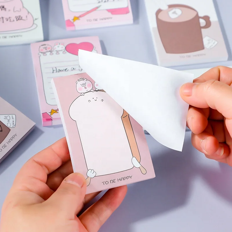 Custom Printed Kawaii Blank Writing Cute Sticky Notes Memo Pad