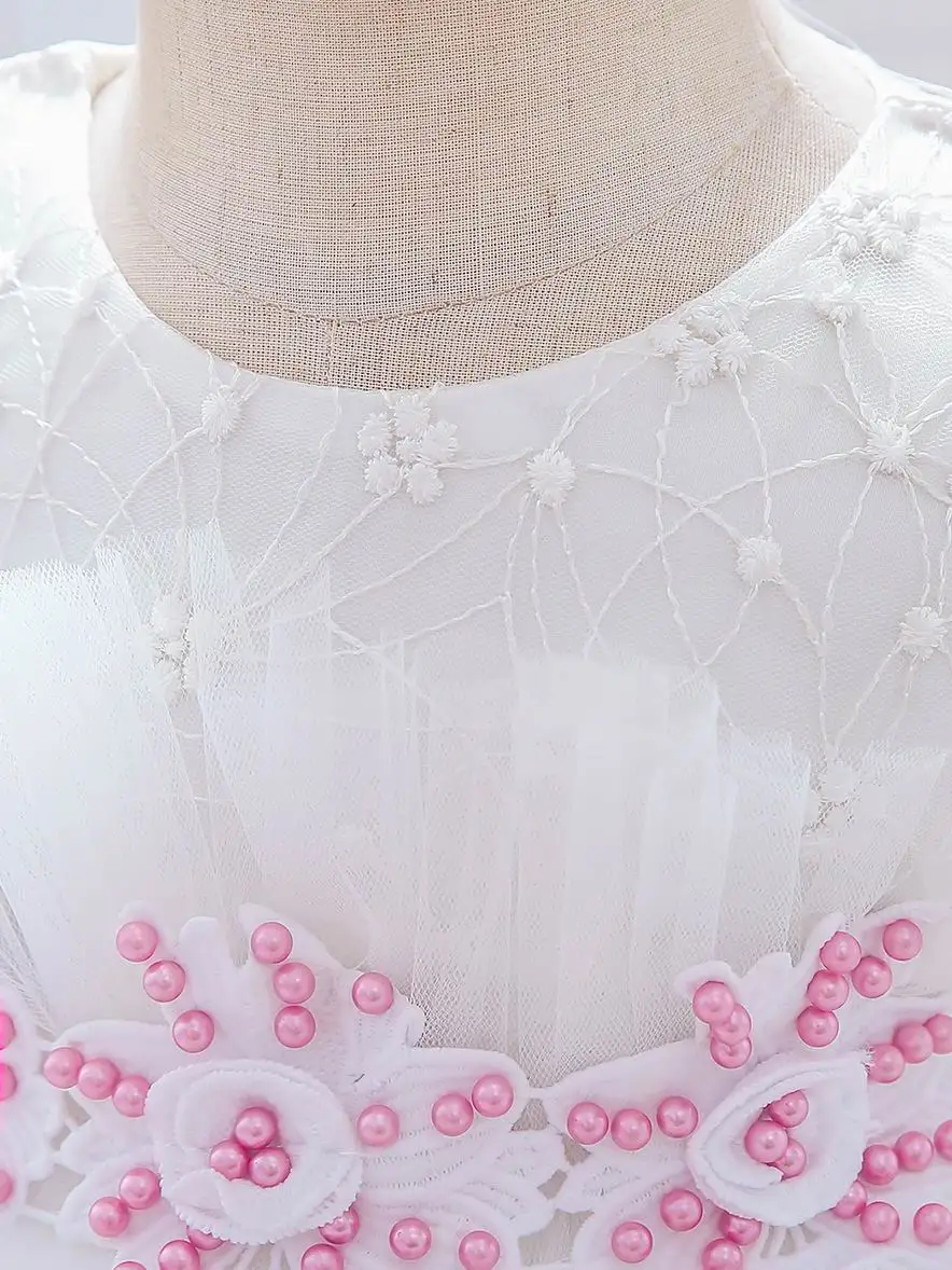 DB10134 DAVE BELLA Summer Baby Girl Princess Clothes Children Birthday Party Wedding Dress Kids Embroidered Boutique Dresses