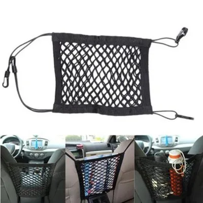 Wholesale car seat gap mesh storage bag four-sided elastic car seat net storage bag