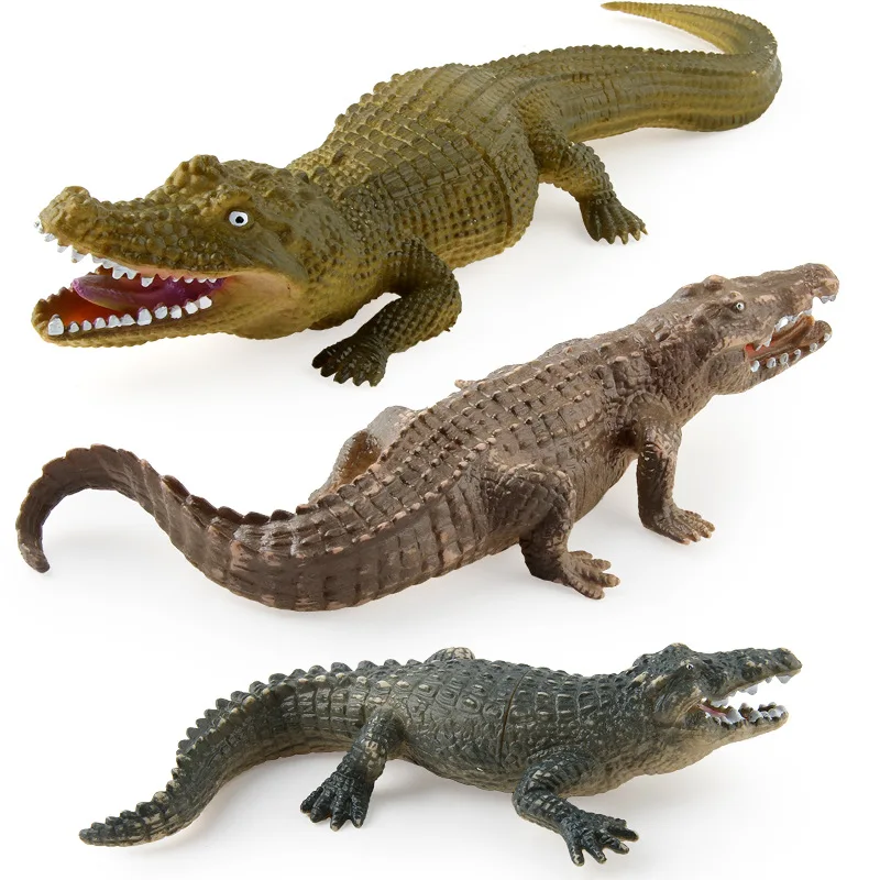 Animal doll series crocodile resin products home decoration Simulation funny mini pvc animal models crocodile toy