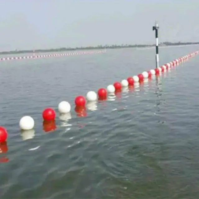 Botai Marine plastic boating buoy Foam filling spherical floating ball barrier