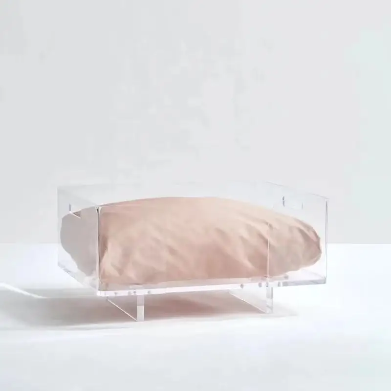 High Quality Modern Acrylic clear pet beds Luxury dog cot bed