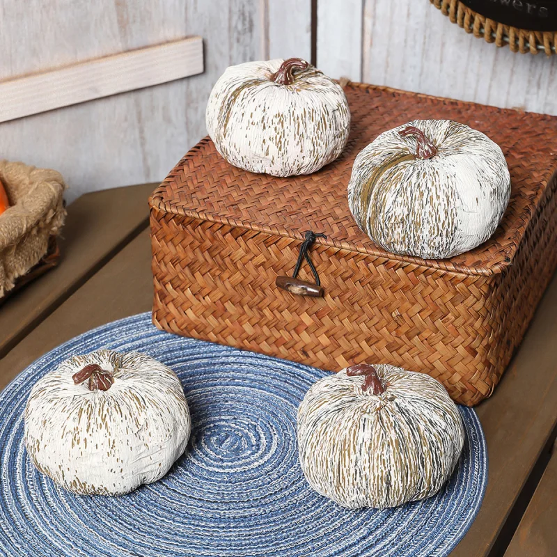 Artificial Large Pumpkin Harvest Farmhouse Foam Pumpkin for Halloween Thanksgiving Decorations