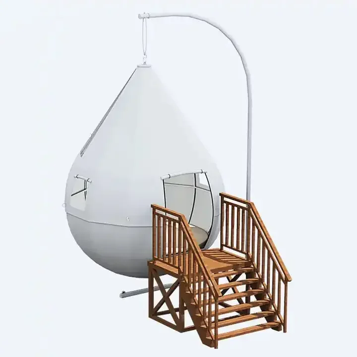 Outdoor Aluminum Frame Hanging Tent Durable PVC Fabric Pent House Geodesic Dome Tent for Wedding & Event for Camping