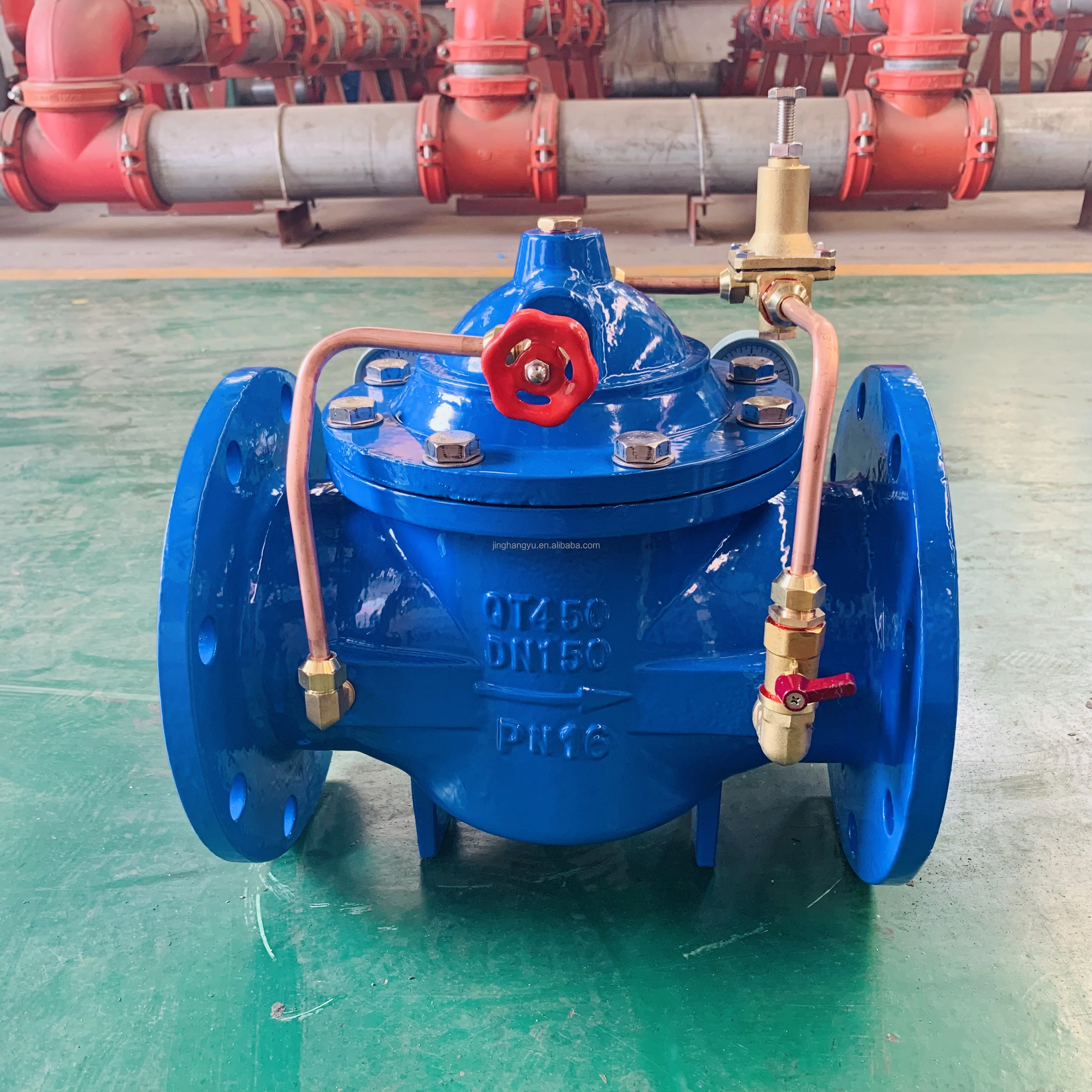 200X Ductile Iron Hydraulic Control Valve Water Control Pilot Operated Pressure Reducing Valve