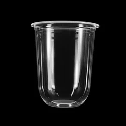 Disposable 500ml-90 PP U Shape cup 1000 PCS Disposable blister Plastic cup Boba Bubble Milk Tea Cup