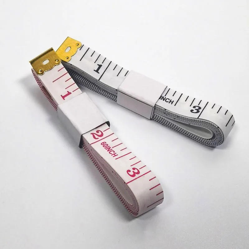 60-дюймовый ПВХ лента измерительная двойная шкала тела швейная Гибкая