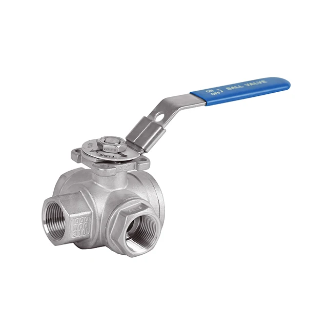 DN8-DN80 ручная ручка ss304/316 T/L тип трехходовой шаровой клапан с высокой платформе WOG 1000PSI