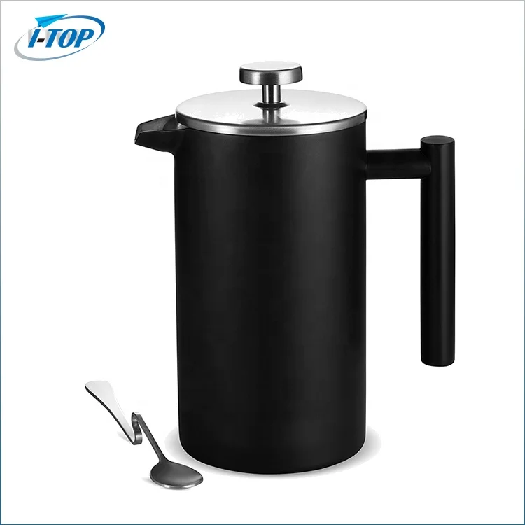 High Quality stainless steel double wall french press coffee maker 350/800/1000/1500ml