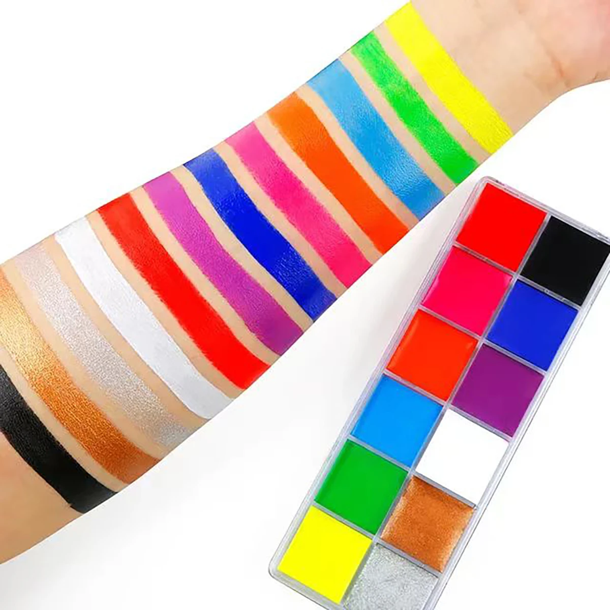 Neon Halloween  Face Paint Makeup Art Party Fancy Body Oil Painting  Face Paint Paint for Kids  Good Coverage Easy to Wash