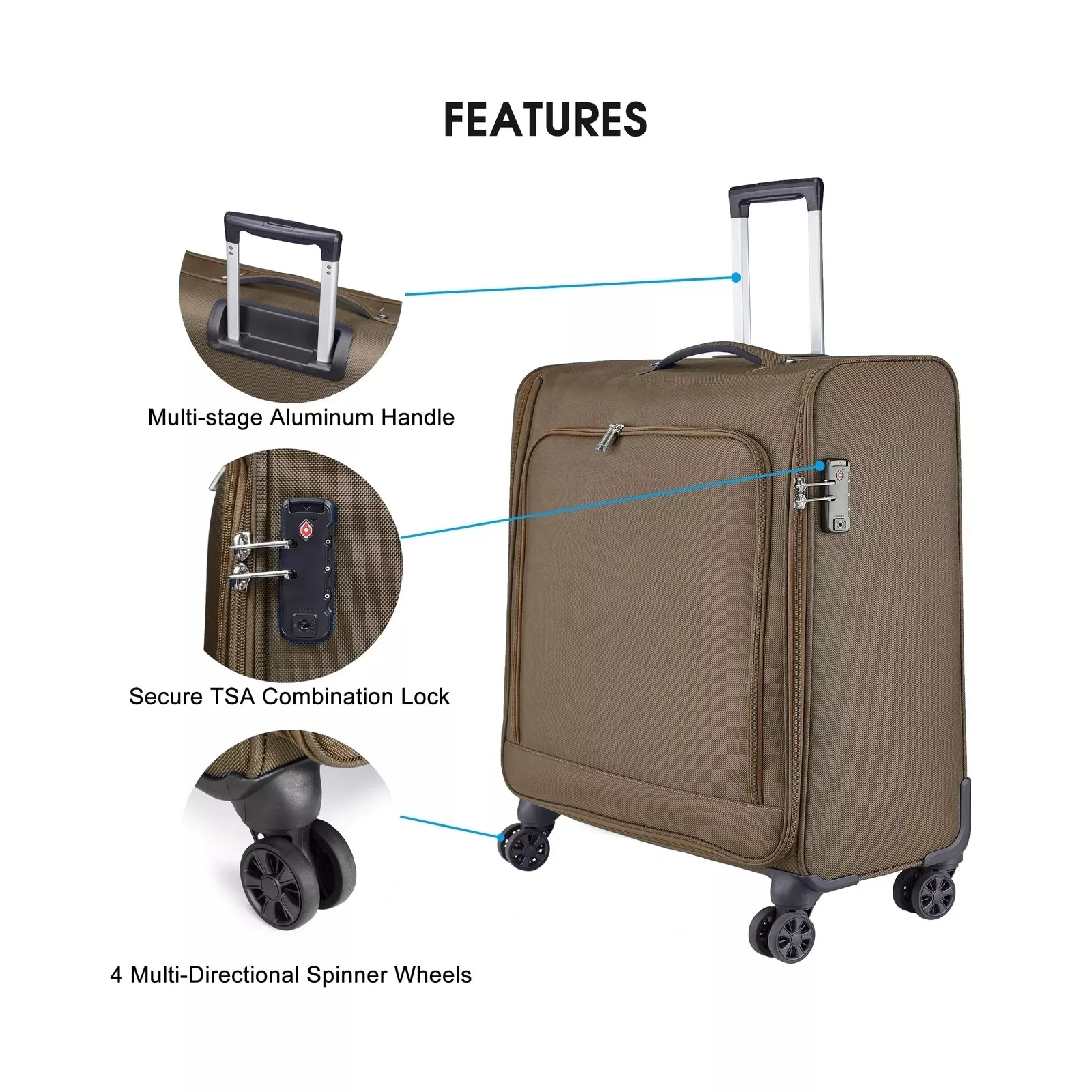 Custom premium Large 26-Inch Suitcase Wheeled Garment Luggage Bag with Locks travel Rolling Garment Bags for men and women