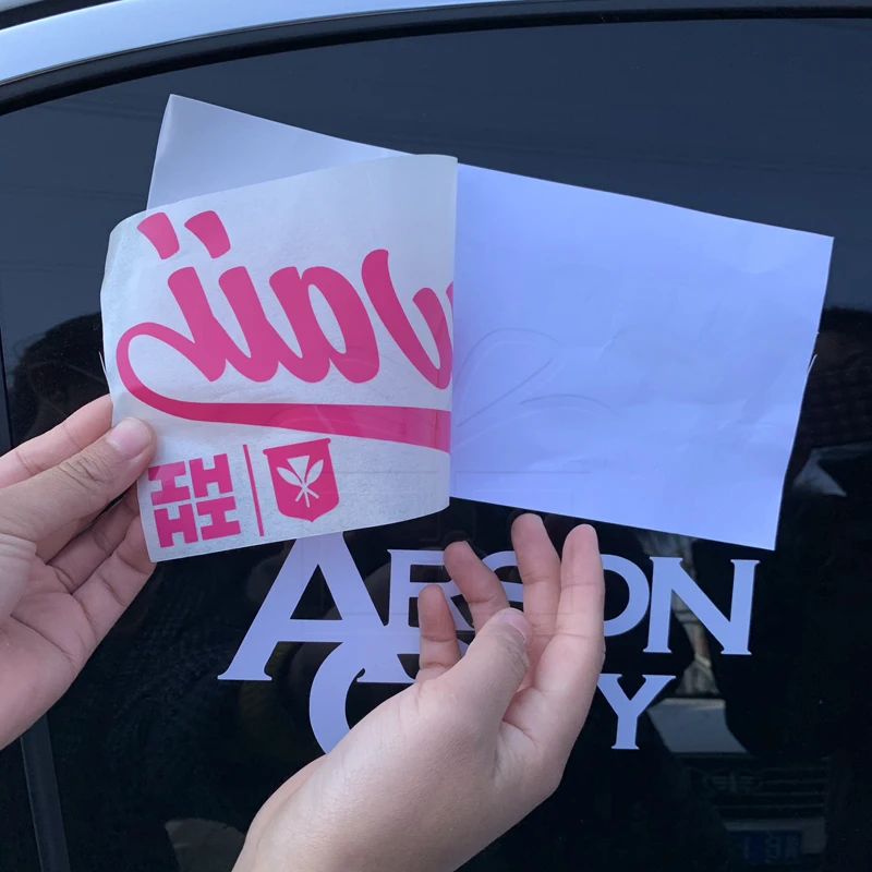 Устойчивые к ультрафиолетовому стеклу Переводные виниловые переводные наклейки на заказ вырезанные Буквы логотип стекло окна автомобиля боковые переводные наклейки