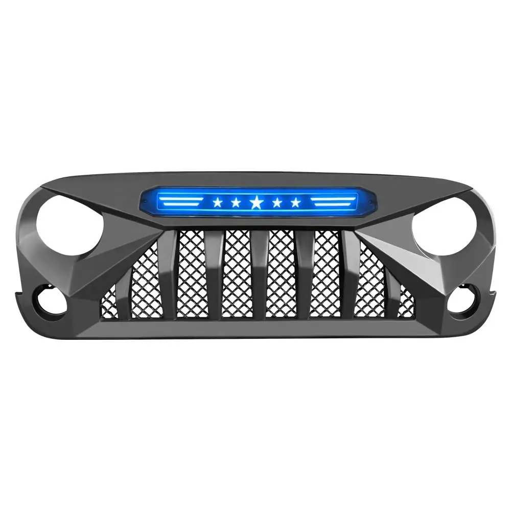 High-qualty Jeep Wrangler Grill with Day Running Light Car Front Grill