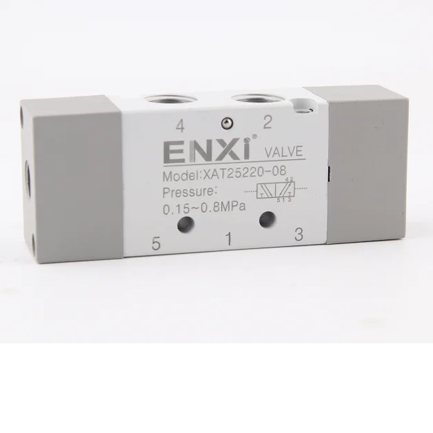 XAT25220-08 XAT Series 5/2 Way air pilot valve   double heads size G1/4  grey color