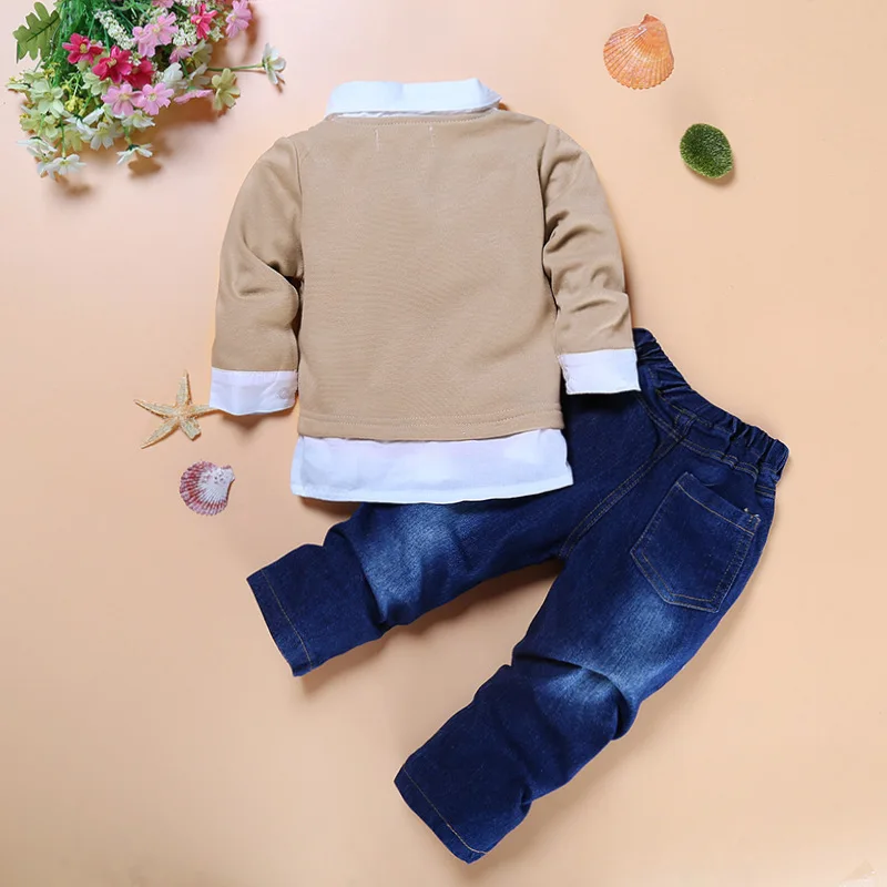 Children Clothing Spring Toddler Boys Clothes T-shirt+Jeans Outfit Kids Clothes Tracksuit Sport Suit For Boys Clothing Sets