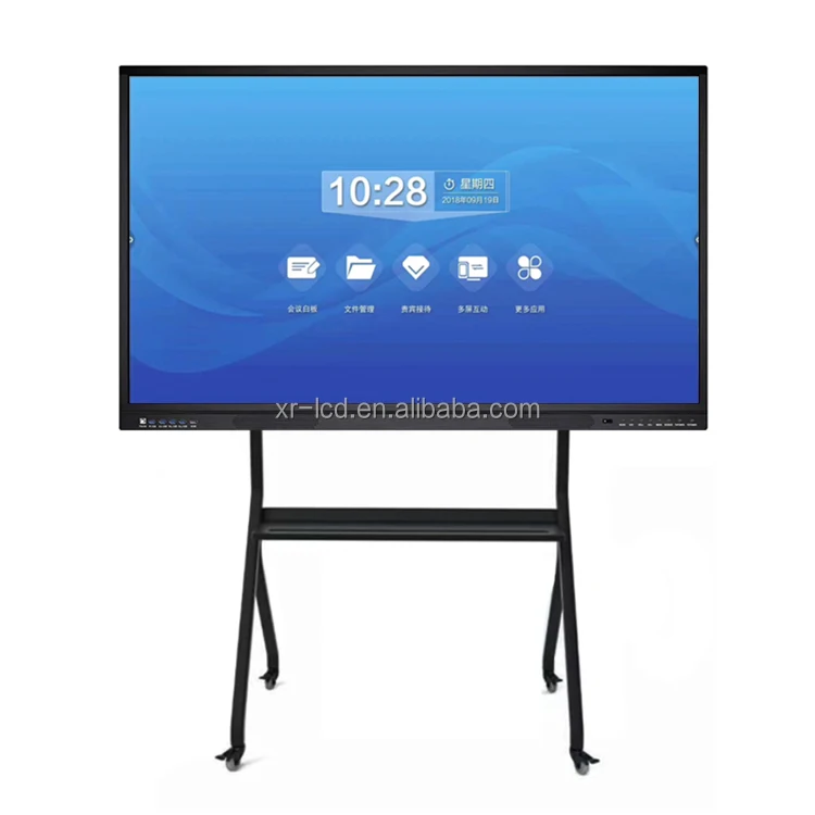 65 inch finger multi touch screen smart interactive flat lcd panel display electronic portable interactive whiteboard