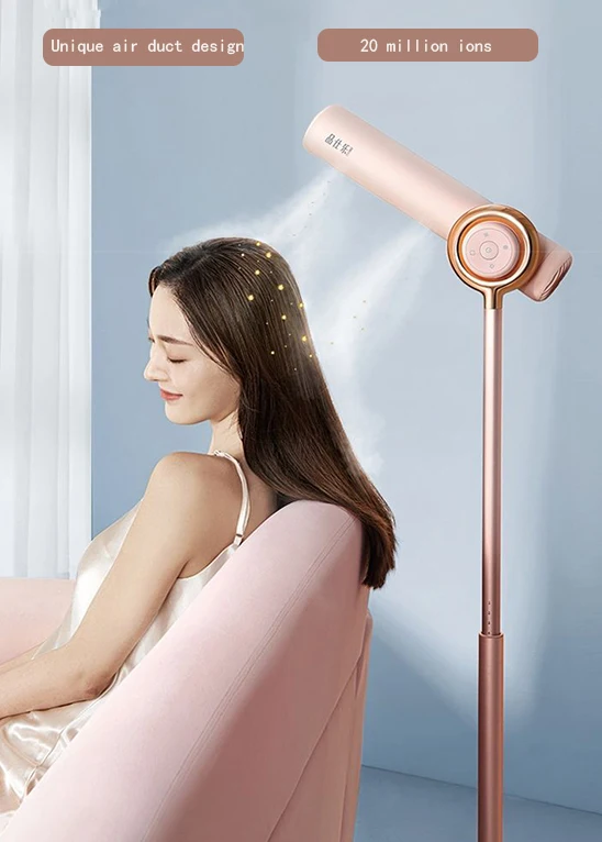 Household Floor Standing Hair Dryer Vertical High-Power Negative Ion Adjustable Hair Dryer Safety Portable Wireless Hair Dryer