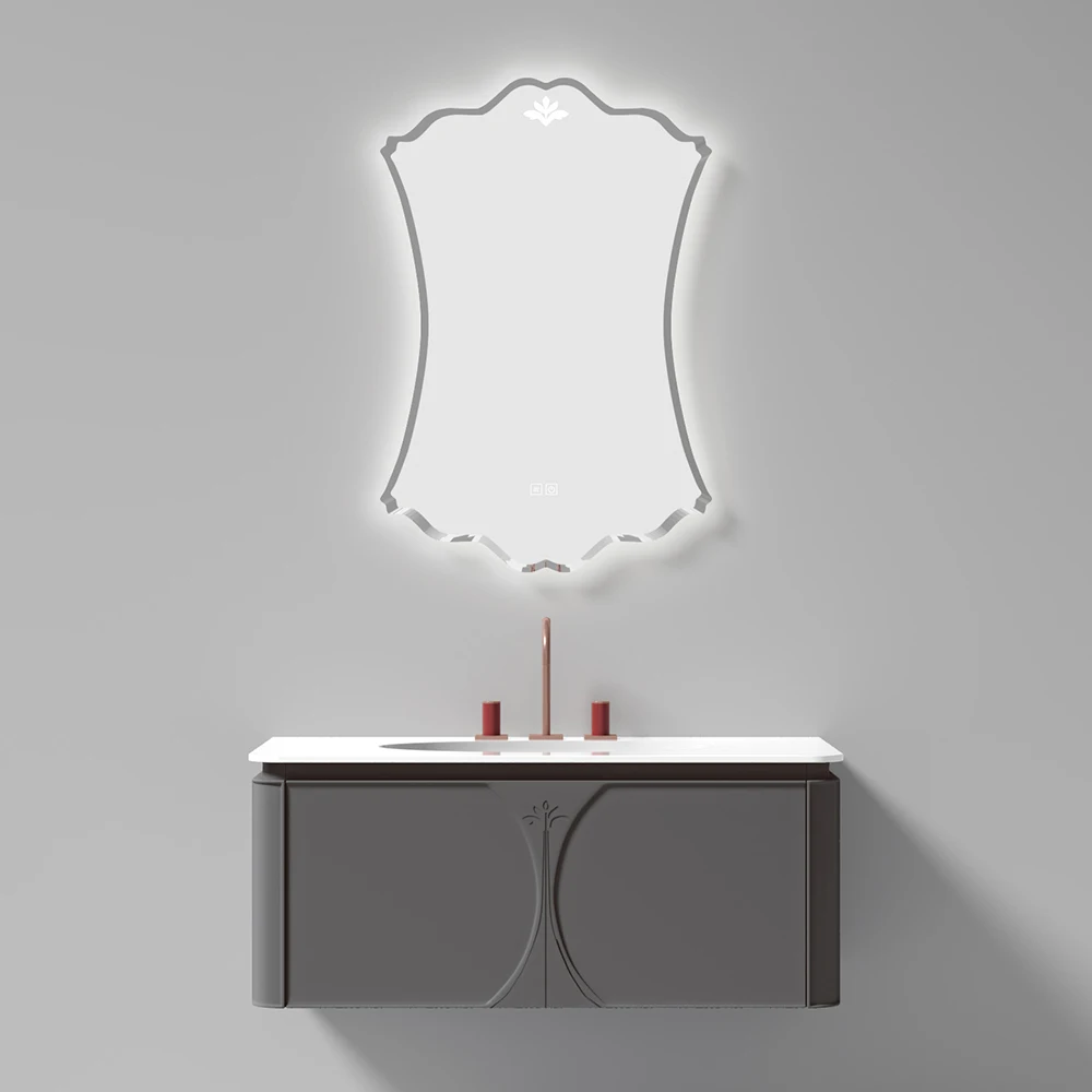 HIgh Quality Factory Wall-Mounted Bathroom Vanity Furniture With Single and Double Sinks And Mirror Wash Basin For Bathroom