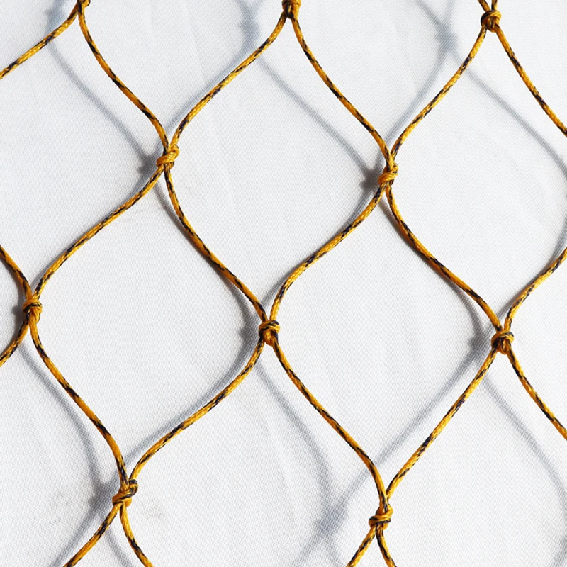 Wholesale Supplier High Strength HDPE 380D 6ply yellow Braided Twine Knotted Net Trawl Net PE Net