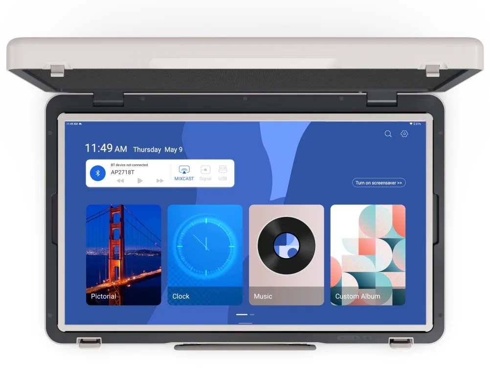 27 Inch Touch Screen Follow Me Go Smart Screen Packed All In One Briefcase Portable Battery Powered Smart Display