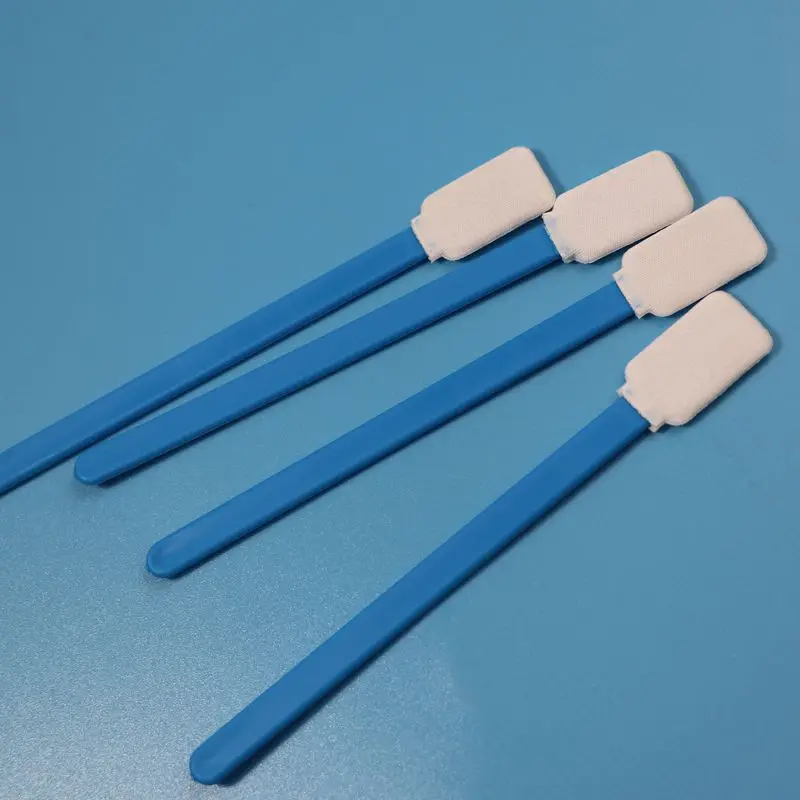 714 Lint Free PP Stick Rectangle Microfiber Cleanroom Swab for Screen Cleaning
