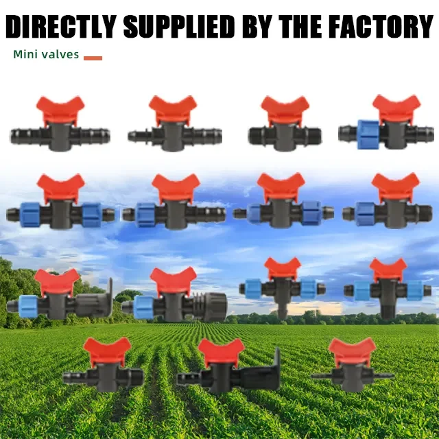 POM material 16mm 20mm Plastic Mini Valve Start-up Off-Taker Connector for Irrigation Hose Pipe