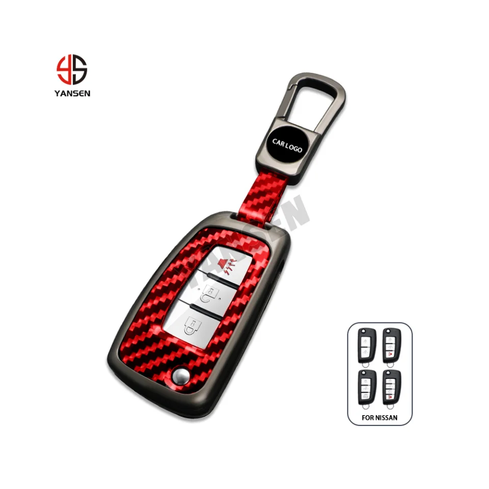 2023 NEW Carbon Fiber Car Key Cover Case Shell For Nissan Qashqai J11 X-trail Tiida Trail MAXIMA ALTIMA Juke Sylphy LIVINA