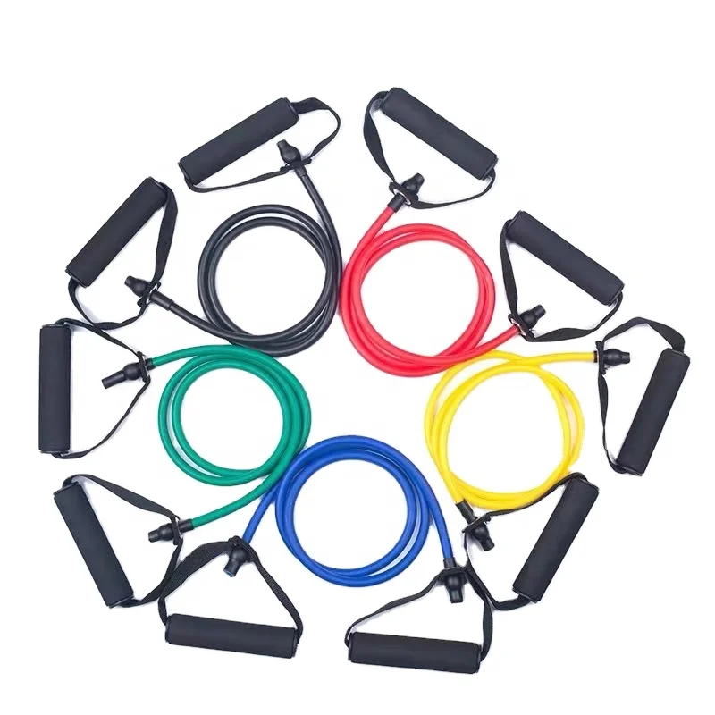 Custom Fitness Resistance Bands Gym Elastic Yoga Pull Rope Home Workout Training Equipment