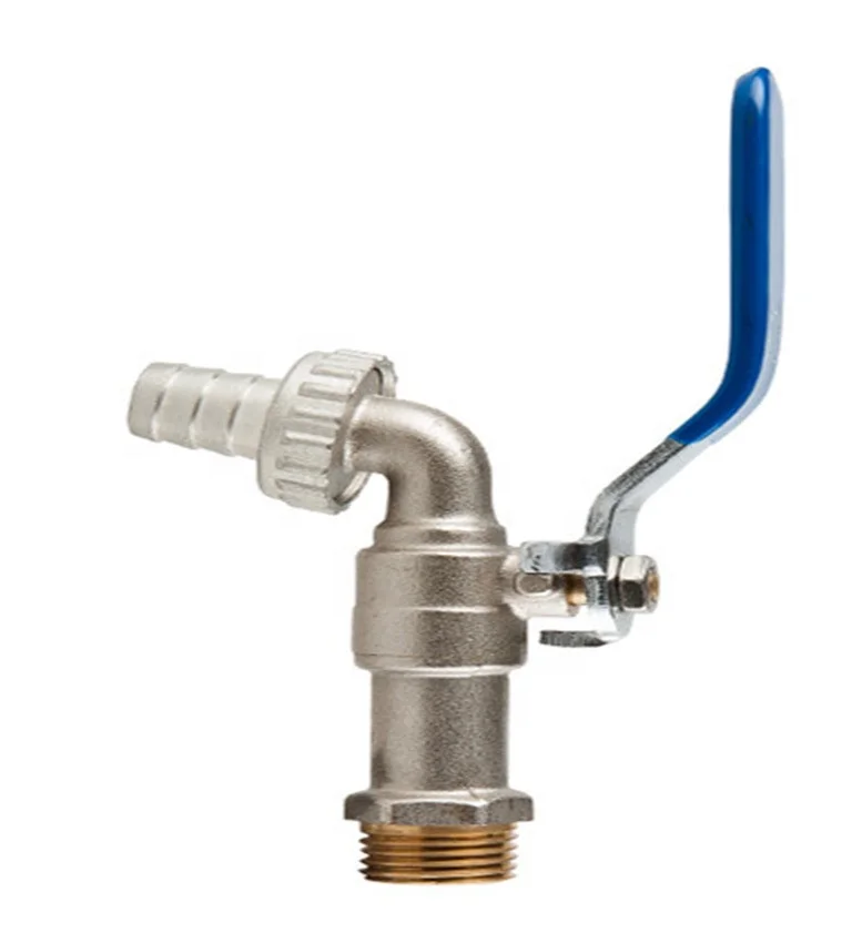 Manufacturer Promotion Home Kitchen Brass Bibcock Faucet External Thread Connection Ball Valves Water Washing Machine PVC Basin